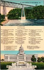 High Bridge Kentucky Poem Forest Mountain State Capitol Government UNP Postcard picture