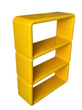 1970s Space Age Yellow Vintage UMBO Modular Shelf Unit Kay Leroy Ruggles Design picture