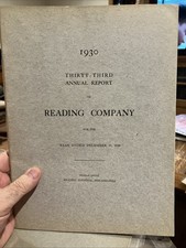 1930 READING COMPANY ANNUAL REPORT, Without Map picture