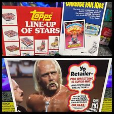 1985 Topps Garbage Pail Kids GPK Advertising Poster Sell Sheet Hulk Hogan picture