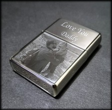 Zippo High Polish Champagne Lighter | Personalized with Photo & Text of Choice picture