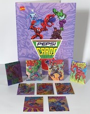 1995 Marvel Pepsicards Binder + Full Set Basic + Specials + Holograms Reprint picture