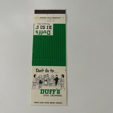 Don't Go to Duff's Minneapolis MN Vintage Matchbook Cover SMB38-3 picture