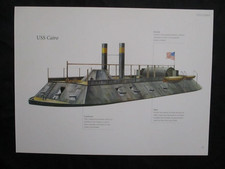 Civil War Union Warship Print - USS Cairo - I COMBINE SHIPPING picture