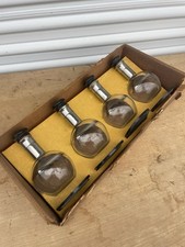 VTG MCM SET OF 4 INLAND GLASS MINI CARAFES /CARAFETTES & COASTERS EACH 6” TALL picture