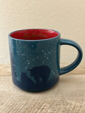 Tim Horton’s 2017 Limited Edition Coffee Mug Bears In The Woods Teal Ceramic Cup picture
