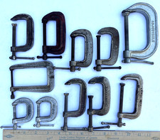 Vintage Lot of 10 Adjustable C Clamps - Made in USA picture