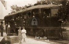 Belleville WI Wisconsin c1910 Mckeen Motor Car Trolley RPPC Photo Postcard COPY picture