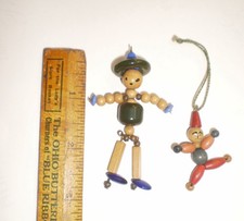 Vtg 1930-50's Articulated Tykie Toys? Bakelite/Wood Metal Strung Figures picture