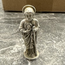 Vintage mini Pewter Figurine of St.Jude by Creed Co. picture