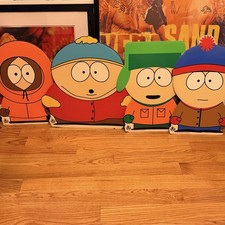 Vintage 1997 South Park Cardboard Standees Set Of 4 RARE Stan Kyle Cartman Kenny picture