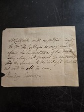 John Wall 'J.W.' Callcott Signed Letter - Signature- Autograph picture