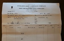 Ypsilanti Baby Carriage Company Vintage Rare Invoice 1924 Lowell Iona Michigan picture