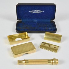Antique Gillette Open Comb Safety Razor w/Orig Case picture