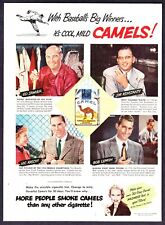 1951 NY Yankees Bob Lemon Vic Raschi Ed Sawyer photo Camels Cigarettes print ad picture