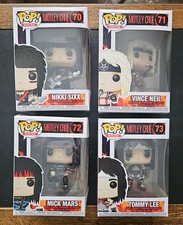 FUNKO POP - MOTLEY CRUE Set of 4 - #70 #71 #72 #73 - NEAR MINT - SOFT PROTECTOR picture