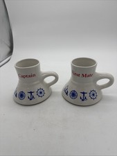 Vintage Feltman Langer 1984 First Mate & Captain Mug Set Of 2 picture