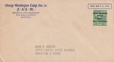 Vintage George Washington Lodge 251 Masonic F&AM Seattle WA Cover picture