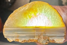OLD BRAZILIAN AGATE SLAB POLISHED 13.37 Ounces picture