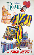 TWA Vintage Rome Poster picture