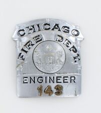 Obsolete Chicago Fire Department Badge #143 Engineer CH Hansen Firefighter  picture
