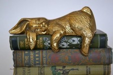 vintage sleeping bunny rabbit shelf sitter and book sitter picture