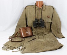 Named WW2 Japanese Officer Tank Coveralls & Binoculars ~ Rare picture