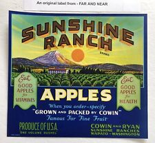 Sunshine Ranch Brand Scarce Apple Crate Label picture