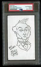 Rick Geary signed autograph 3x5 index card w/ Original Sketch PSA Slabbed picture
