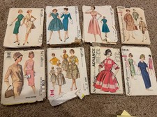 Lot 8 Vintage 1960s Sewing Patterns McCalls Simplicity Advance Dresses picture