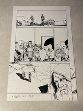 TERMINATOR 2029 #3 original comic book art  OLD JOHN CONNOR Resistance FIGHTER picture