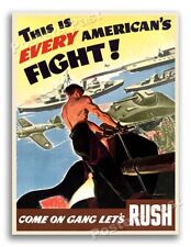 1940s This is every American’s Fight WWII Historic War Poster - 24x32 picture