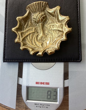 Vintage (1954) Brass Scottish Thistle Bonnie Scotland Trinket Dish 83g picture