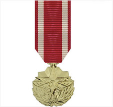 GENUINE U.S. MINIATURE MEDAL: MERITORIOUS SERVICE - 24K GOLD PLATED picture
