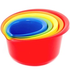 Chef Craft Select Plastic Mixing Bowl Set, 5 Piece, Multiple Color picture