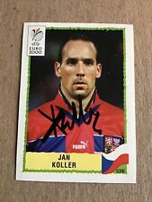Jan Koller, Czech Republic 🇨🇿  Panini UEFA Euro 2000 hand signed picture