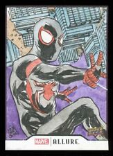 2022 UD Marvel Allure Sketch Card of Miles Morales by David Lee Spider-Man picture