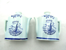 Vtg Ohio The Buckeye State Ceramic salt & pepper shakers picture