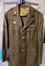 Original WWII U.S. Army Air Forces M1940 Dress Olive Service Coat & Trousers Set picture
