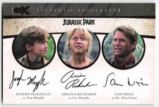 2026 Cryptozoic Jurassic Park CZX SDCC Sam Neill Triple Autograph 4x6 2/5 Made picture