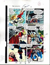 Original 1988 Avengers 296 Thor She-Hulk color guide art page 8: Marvel Comics picture