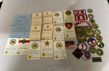 Vintage Lot Of Boy Scout Merit Badges Patches Cards Etc 1960s 70s picture