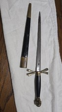 Antique 19thC Masonic Knight Kadosh Ceremonial Dagger Skull Crossbones... picture