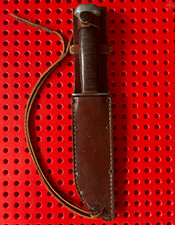 Vintage WWII US PAL RH 36 Parkerized Military Fighting Knife w/ Sheath picture