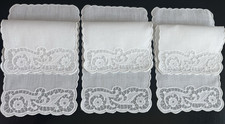 Vintage Cocktail Napkins Madeira Linen Organdy White set of 6 picture
