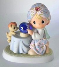 Precious Moments Astrology Girl with Future Predicting Crystal Ball Figurine. picture