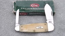 2000 Case XX USA 10 Dot Jigged NATURAL Bone 2 Blade Sleeve Board Knife 6270 BOX picture