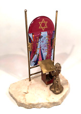 Gary Rosenthal BAT MITZVAH Jewish Sculpture Metal & Fused Glass Marble Base Gift picture
