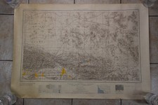 Vintage Mojave Desert Map Poster 1953 Road Data Barstow Apple Valley USGS Survey picture