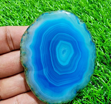 345ct Banded Slice Agate Druzy Crystal Polished Geode Slab Loose Gemstone picture